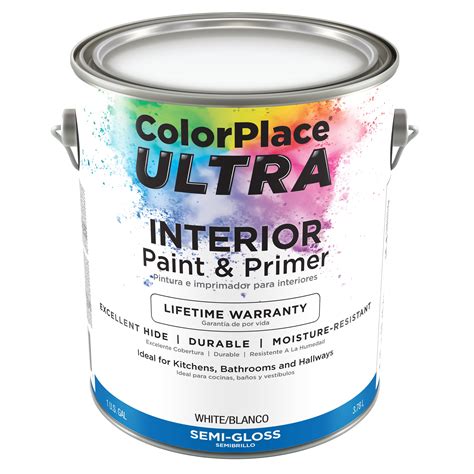 Color Place Ultra Semi-Gloss Interior White Paint & Primer, 1-Gal - Walmart.com