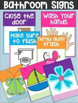 Printable Bathroom Rules & Reminder Signs