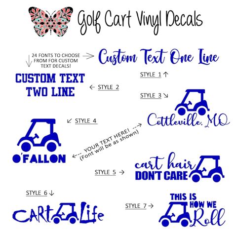 Golf Cart Vinyl Decals Cart Life This Is How We Roll | Etsy