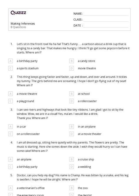 Free inferences worksheet for 2nd grade, Download Free inferences worksheet for 2nd grade png ...