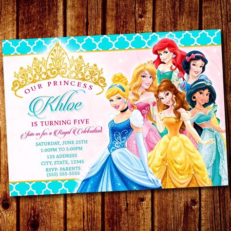 Princess party Princess Invitation Disney Princess Party