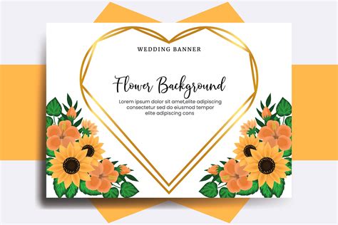 Modern Wedding Banner Sunflower SVG Graphic by Dender Studio · Creative Fabrica