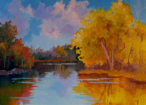 Nel's Everyday Painting: Fall, Lakeside