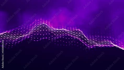 Wave abstract purple wave animation. Seamless loop 4k. Purple technology background. Stock Video ...