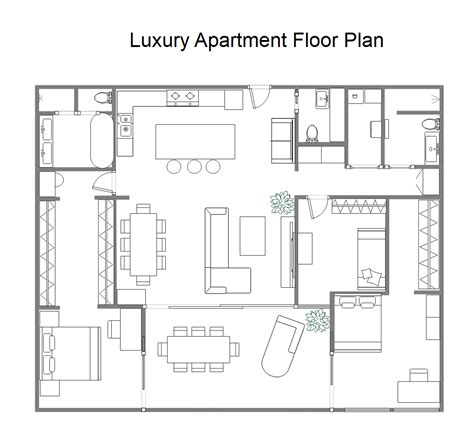 Free Editable Apartment Floor Plans | EdrawMax Online