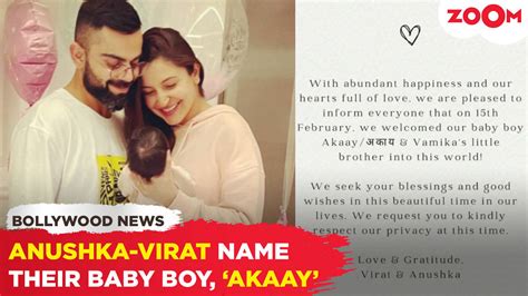 Anushka Sharma and Virat Kohli Joyously Welcome Son, Naming Him 'Akaay', News News | Zoom TV