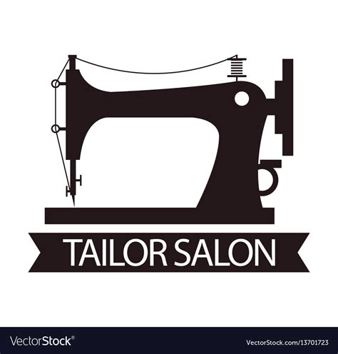 Tailor salon advertising logo Royalty Free Vector Image