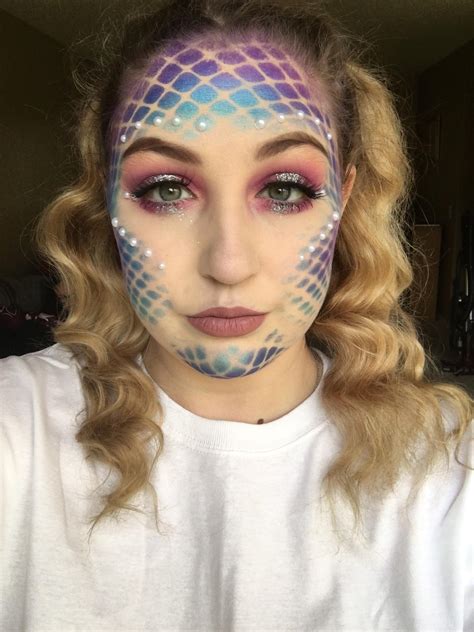 Mermaid look for Halloween : r/MakeupAddiction