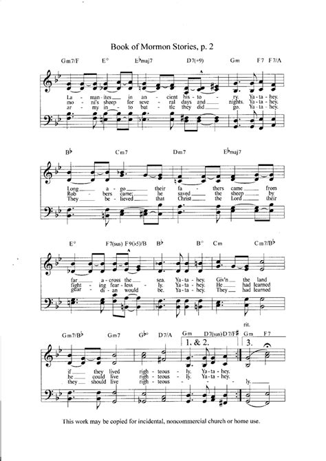 Book of Mormon Stories (by David D. Deakin -- Guitar Chords Available, SATB)