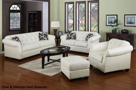 2023 Popular Off White Leather Sofa and Loveseat