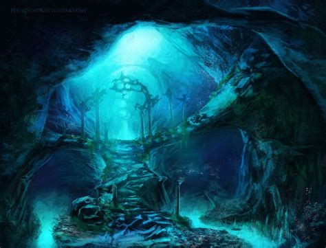 Kiriban ~ Ruins | Underwater city, Fantasy landscape, Underwater ruins