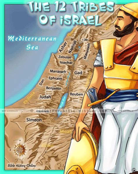 12 Tribes Of Israel Map Coloring Page - Coloring Walls