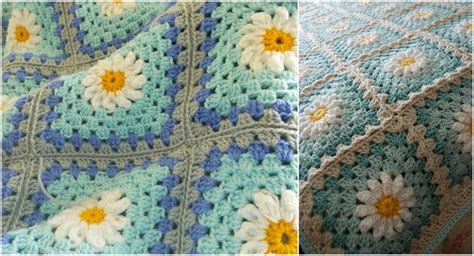 Daisy Flower Blanket Free Crochet Pattern - Styles Idea