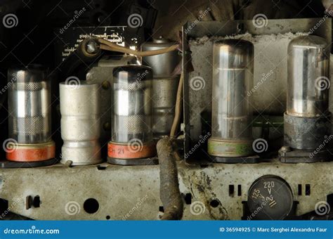 Vacuum Tubes Inside Old Radio Royalty Free Stock Photo - Image: 36594925