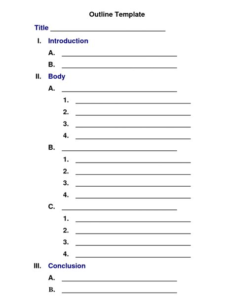 Outline Template - Ms. Beshears-7th Grade