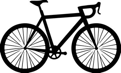 Silhouette of a bike bicycle Royalty Free Vector Image