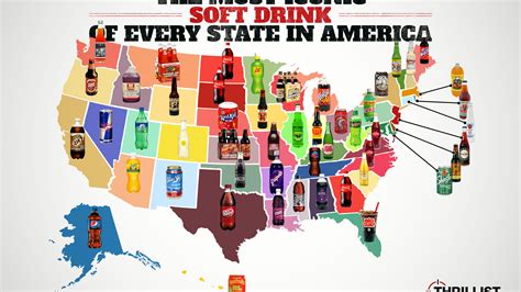 Map shows most popular soda for each state