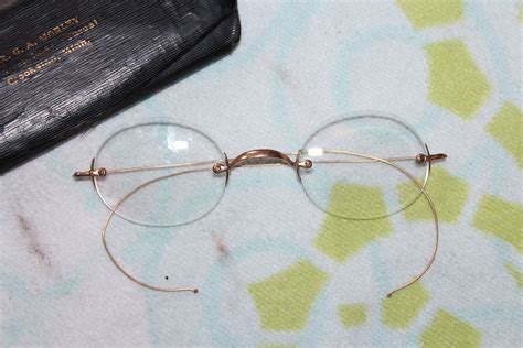 Antique Eyeglasses with Case