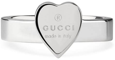 Gucci Heart Ring With Trademark in Metallic - Save 5% - Lyst