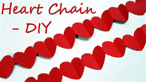 Valentine Paper Chain Craft Diy Heart For 's Day Hearts