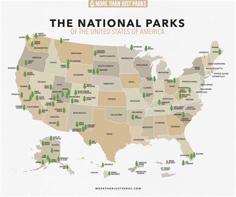 Us Map With National Parks And Monuments - Allyce Maitilde