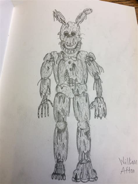 Stylized Springtrap/William Afton Drawing : r/fivenightsatfreddys