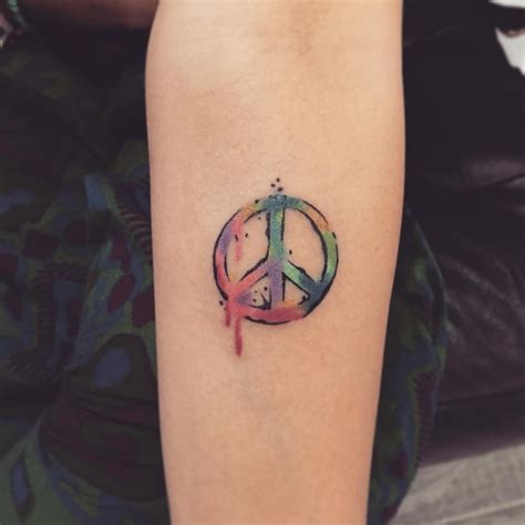 55+ Best Peace Sign Tattoo Designs - Anti-War Movement Symbol (2019)