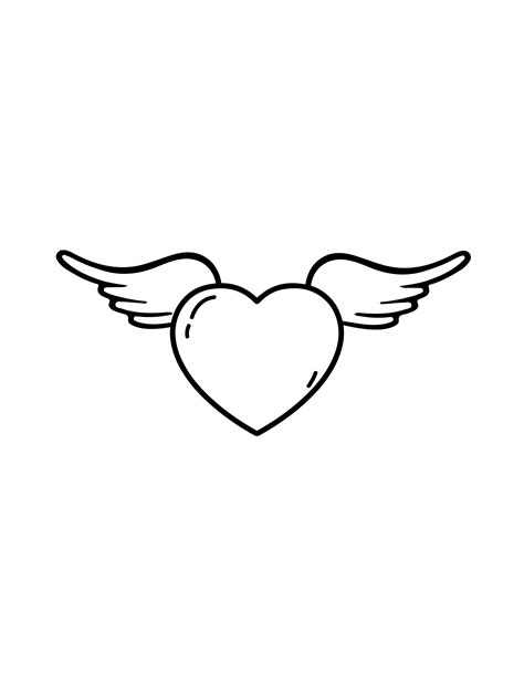 Free Love Drawing Heart With Wings - Download in PDF, Illustrator, EPS, SVG, JPG, PNG | Template.net