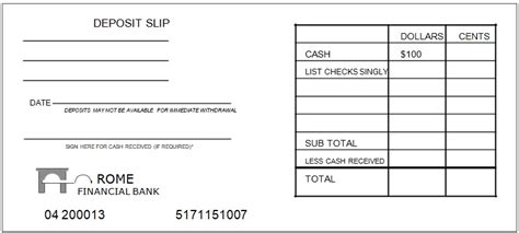 Bank Deposit Slip Template | Payroll template, Slip, Deposit