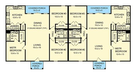 Spacious Three Bedroom Duplex - 5103MM | Architectural Designs - House Plans