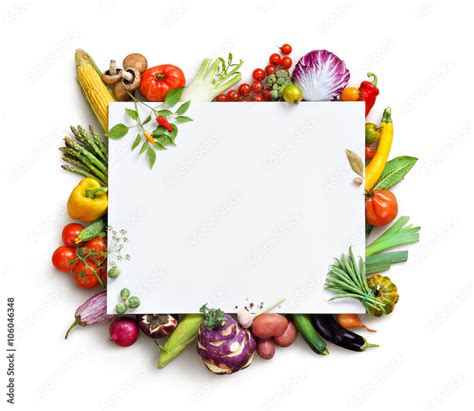 Organic food background and Copy space. Food photography different fruits and vegetables ...