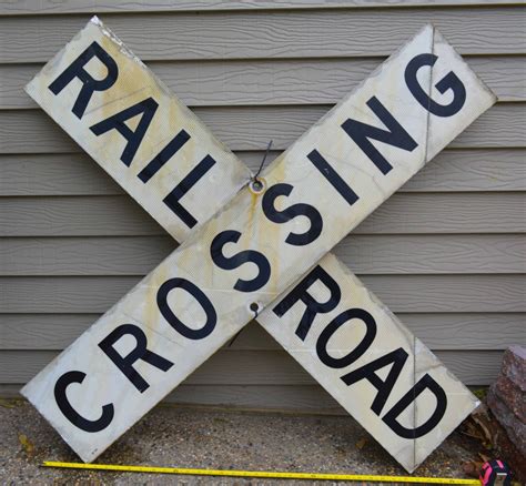 Vintage Railroad Crossing Sign Authentic by BlastFromThyPast