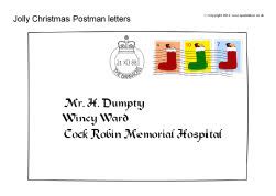 Jolly Christmas Postman cut-out letters and characters (SB8845) - SparkleBox