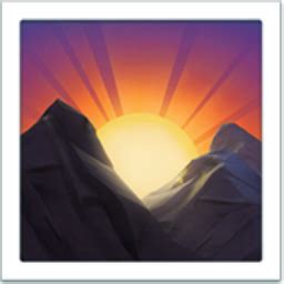 Sunrise over Mountains Emoji (U+1F304)