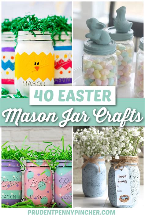 40 DIY Mason Jar Easter Crafts - Prudent Penny Pincher