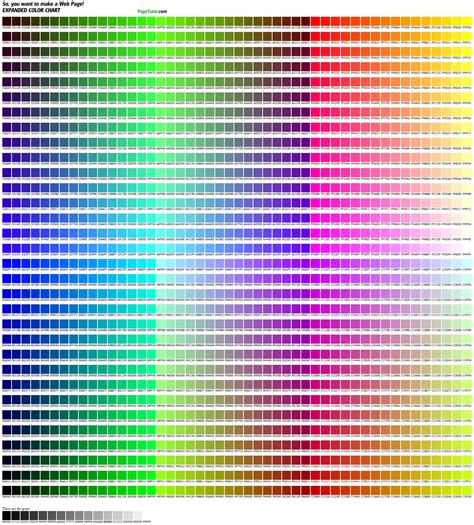 This is my favorite hex color list. It's at: http://aprendiendocss3.files.wordpress.com/2012/01 ...