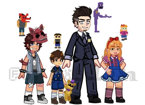 FNAF Family Afton Anime Undertale, Anime Fnaf, Club Outfit Ideas, Club Outfits, Anime Couples ...