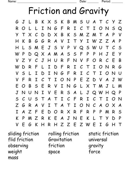 Activity Sheet Observing Force Of Gravity