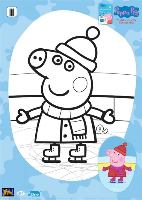 Peppa Pig Ice Skating Coloring Page - Mama Likes This