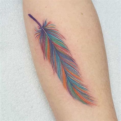 60+ Beautiful Female Feather Tattoo Design Ideas (2021 Updated) | Feather tattoo colour, Feather ...