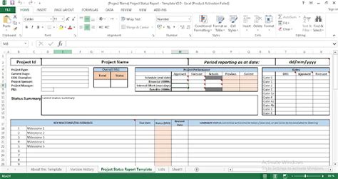 Weekly Project Status Report Template Excel | DocTemplates