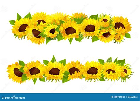 Sunflower Border Royalty-Free Stock Photo | CartoonDealer.com #4895241