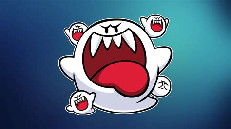 3840x2160 resolution | white ghost illustration, Boo (Mario), Nintendo, gradient, ghosts HD ...