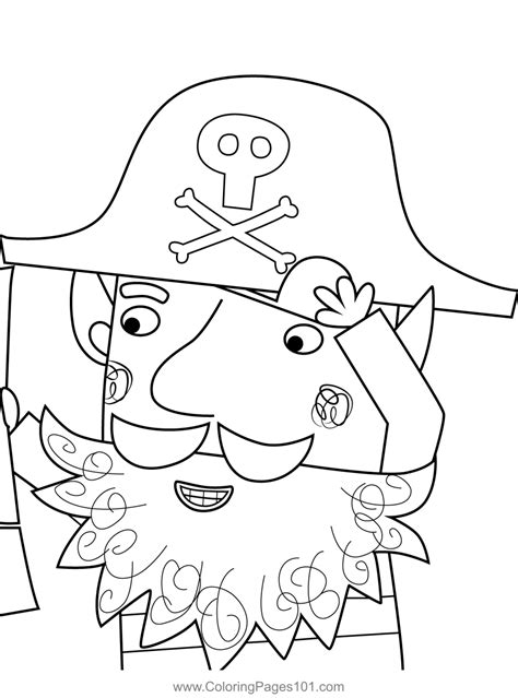 Redbeard the Elf Pirate Ben & Holly's Little Kingdom Coloring Page for Kids - Free Ben & Holly's ...