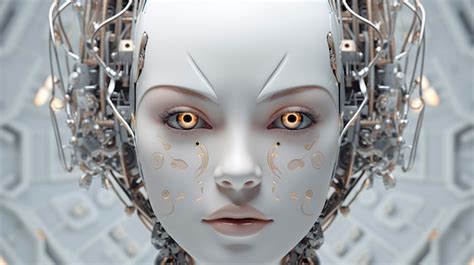 Premium AI Image | Female robot face Artificial intelligence concept Generative AI