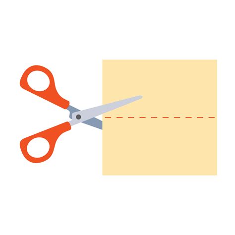 Drawing Of Cutting Paper With Scissors 13537053 Vector Art at Vecteezy