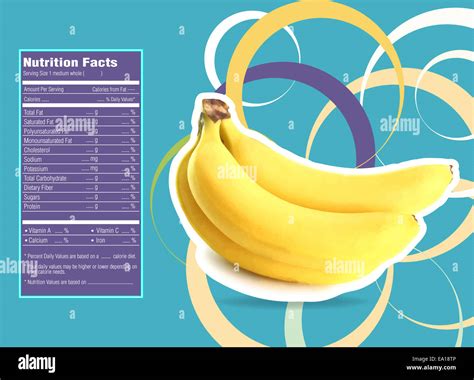 Banana nutrition facts Stock Photo - Alamy