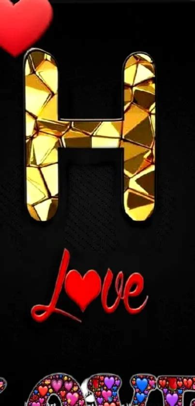 Golden Letter H Wallpaper - free download