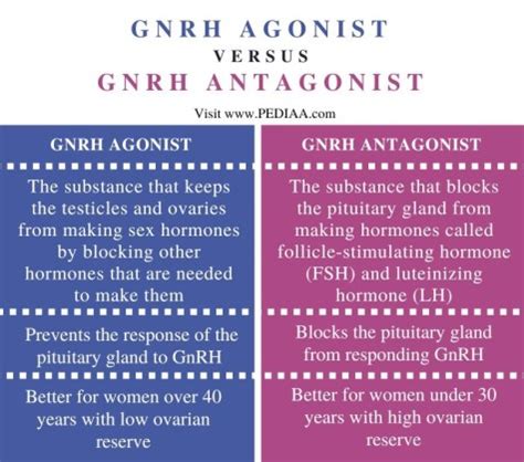 What is the Difference Between GnRH Agonist and Antagonist - Pediaa.Com