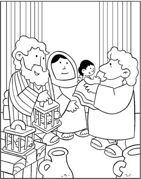 Jesus And Simeon Anna Coloring Page Coloring Pages